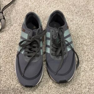 Adidas Men's Gray and Blue Sneakers